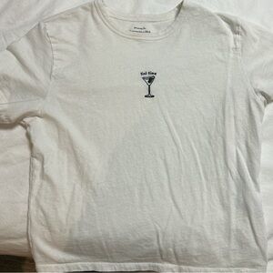 White Abercrombie & Fitch basic T-shirt